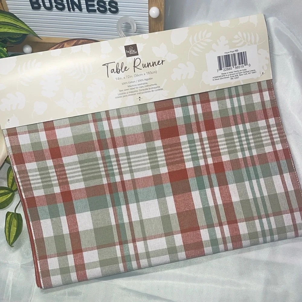 NEW Table Runner By Home Wear  Orange & Green 14”x72”